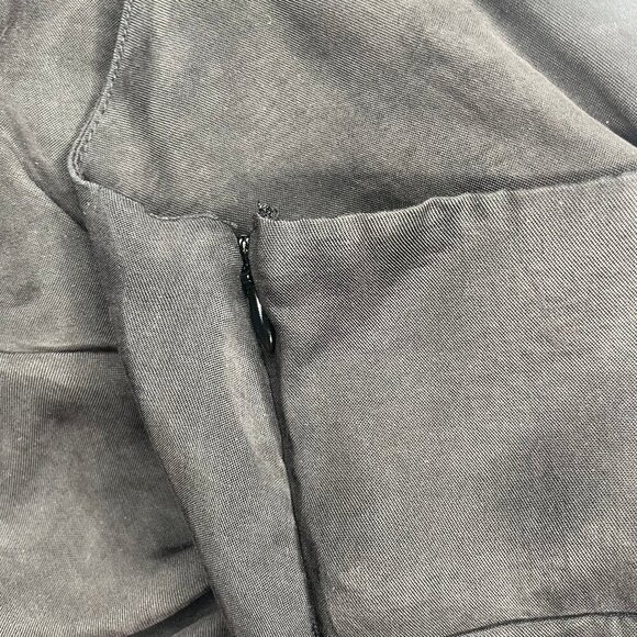 Zara Women's Black Draped Sleeveless Adjustable Strap Midi Dress Sz Medium - Picture 9 of 13